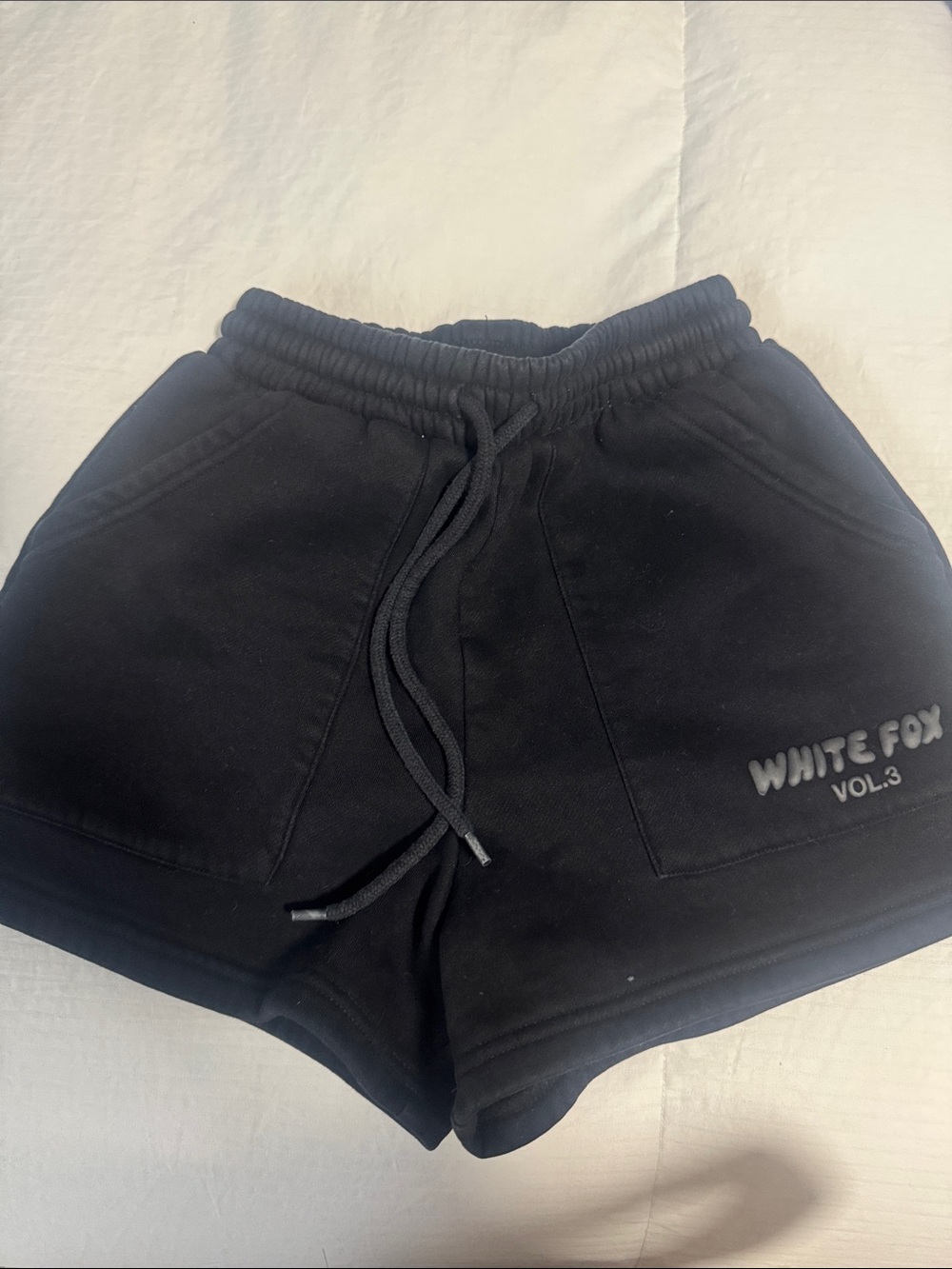 White Fox Boutique Black Athletic Lounge Shorts